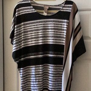 Striped Black and White Women's Top
